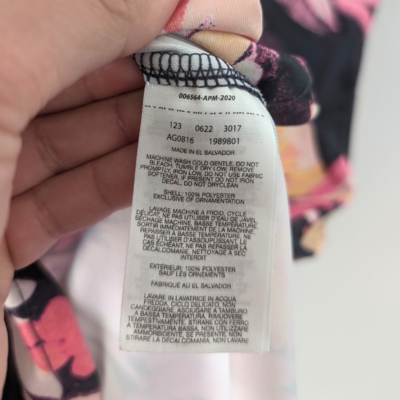 Columbia Youth Parker Ridge Floral Tshirt Dress Size Large 14-16 - Picture 5 of 6